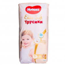 Подгузники-трусики для детей HUGGIES (Хаггис) Elite Soft (Элит софт) 5 от 12 до 17 кг 38 шт