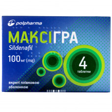 Maksigra of the tab. of p/o of 100 mg No. 4