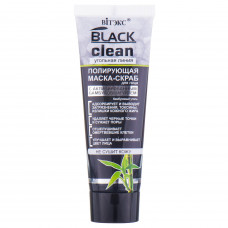 Mask - Black clean VITEKS face scrub (Black wedge) Polishing 75 ml with the activated bamboo coal