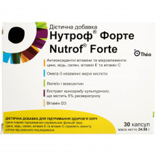 Nutrof Forte of the capsule for maintenance of health of sight 2 blisters on 15 pieces