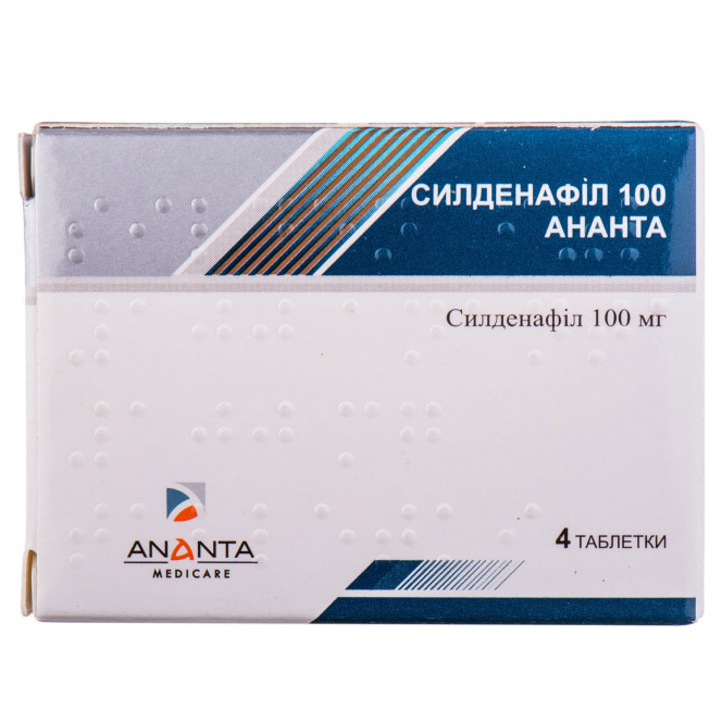 Sildenafil 100 Ananta of the tab. of p/o of 100 mg No. 4