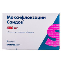 Sandoz moxifloxacin of the tab. of p/o of 400 mg No. 7