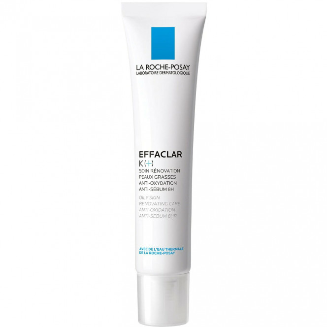 Face treatment of La Roche-Posay (La Roche Pose) Efaklar K+ restoring for care for skin of 40 ml, combined and inclined to fat content