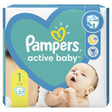 Подгузники для детей PAMPERS (Памперс) 1 от 2 до 5 кг упаковка 27 шт