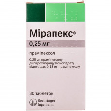 Mirapex tab. of 0.25 mg No. 30