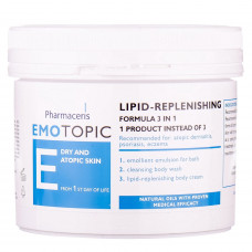 Face treatment and bodies of PHARMACERIS E 3 in 1 for restoration of a lipidic layer of skin of Emotopic of 500 ml