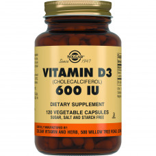 D3 SOLGAR vitamin (Solgar) of the capsule on 600 ME bottle of 120 pieces