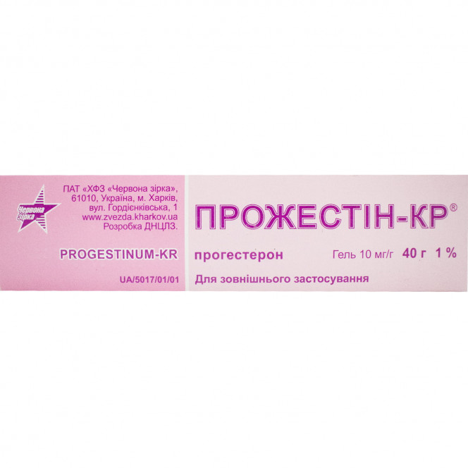 Prozhestin-KR gel 10mg/g of a tube of 40 g