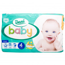 Подгузники для детей DANI BABY (Дани Беби) Maxi (Макси) 4 от 7 до 14 кг 50 шт