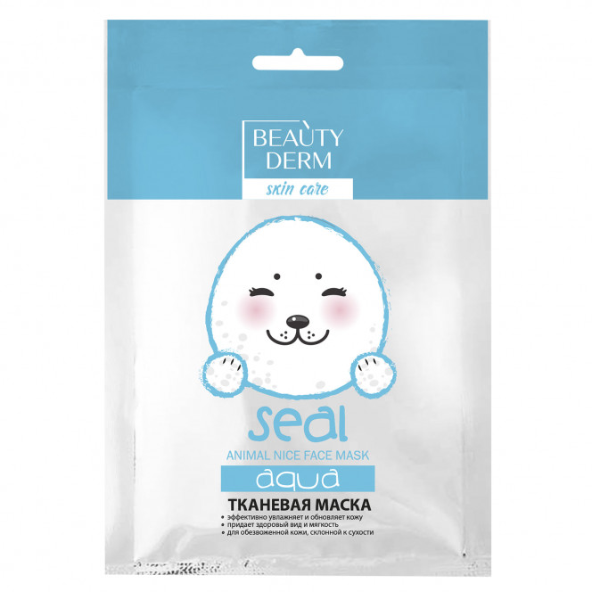 Beauty Derm face pack (Beauty of dermas) the fabric moistening Animal Seal Aqua of 25 ml