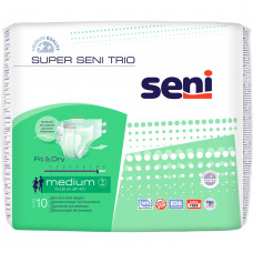 Diapers for adult Seni Super Trio Medium (Super Medium Trio) M/2 size are 10 pieces