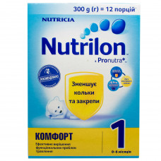 Смесь сухая детская NUTRILON (Нутрилон) Комфорт 1 при коликах и запорах от 0 до 6 месяцев 300 г