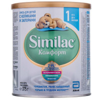 Mix milk SIMILAC Comfort 1 for children with gripes and constipations from 0 to 6 months 375 g of NEW