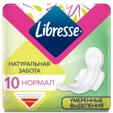 Sanitary pads female LIBRESSE Natural Care Ultra (Neycheral of a ke ultra) Normal of 10 pieces