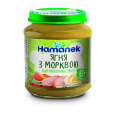 Пюре мясо-овощное детское HAMANEK (Хаманек) Ягненок с морковью и картофельным пюре с 6-ти месяцев 190 г