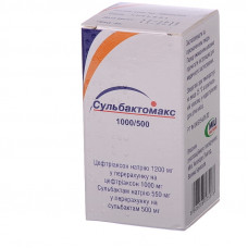 Sulbaktomaks time. for solution for infection. 1000mg/500mg fl. No. 1