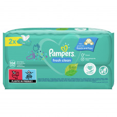 Салфетки влажные детские PAMPERS (Памперс) Baby Fresh Clean Duo (Бэби фреш клин) упаковка 104 шт