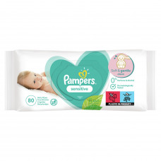 Napkins damp children's PAMPERS Sensitive of 80 pieces