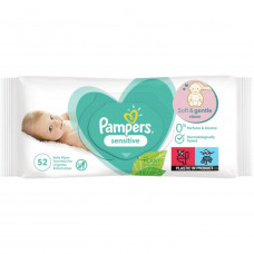 Салфетки влажные детские PAMPERS (Памперс) Sensitive (Сенситив) упаковка 52 шт