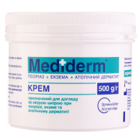 The cream for skin of Mediderm softening in psoriasis, eczema and atopic dermatitis of 500 g