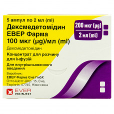 Deksmedetomidin Ever Pharma konts. for solution for inf. 100mkg/ml amp. 2 ml No. 5