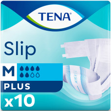 Подгузники для взрослых TENA (Тена) Slip Plus Medium (Слип Плюс Медиум) размер 2 10 шт NEW