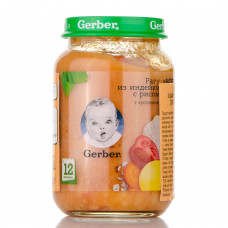 Пюре мясо-овощное детское NESTLE GERBER (Нестле Гербер) Рагу из индейки с рисом 190 г