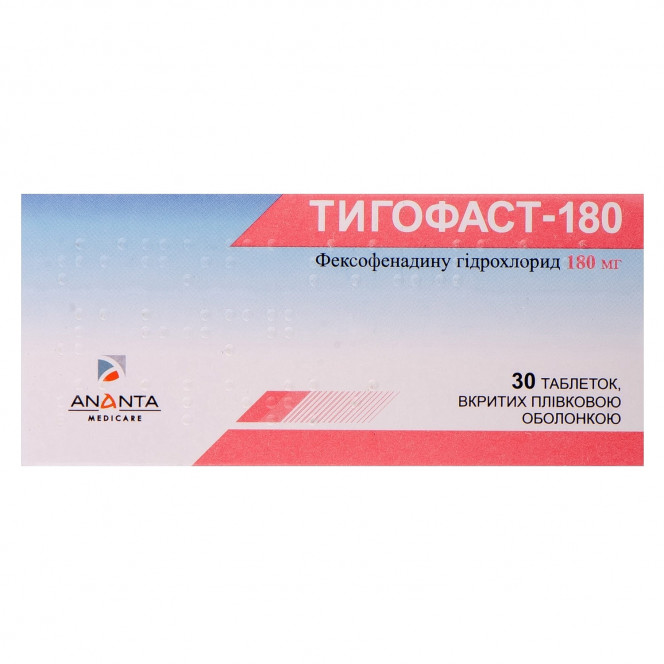 Tigofast-180 tab. of p/o of 180 mg No. 30