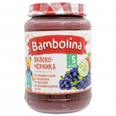 Puree fruit and berry children's BAMBOLINA apple and bilberry since 5 months 190 g