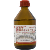 Alcohol of 70% solution for an external primen. 70% fl. 100 ml