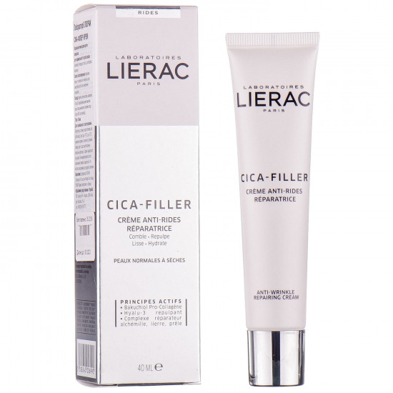 Крем для обличчя LIERAC (Лієрак) Cica-Filler (Сіка-Філлер), що відновлює проти зморшок для нормальної та сухої шкіри 40 мл