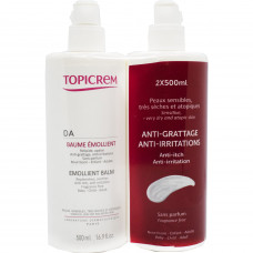 The balm for a face and body of Topicrem DA (Topikry ABP) softening 500 ml 2 pieces