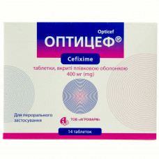 Optitsef of the tab. of p/o of 400 mg No. 14