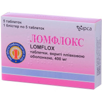 Lomfloks tab. of p/o of 400 mg No. 20