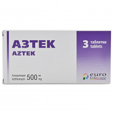 Aztek (azithromycin) of the tab. of p/o of 500 mg No. 3