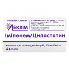 Imipenem/Tsilastatin time. for solution for inf. 500mg/500mg fl. No. 1