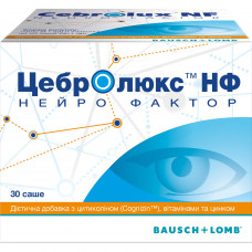 Tsebrolux NF NeyroFaktor powder in a disease of eyes with tsitikoliny, vitamins and zinc in a sachet of 30 pieces