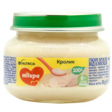 Пюре мясное детское Нутриция Milupa (Милупа) Кролик с 6-ти месяцев 80 г