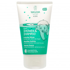 Shampoo-hair gel and bodies of WELEDA children's 2 in 1 Mint of 150 ml