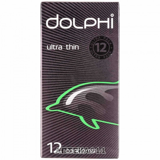 Condoms latex DOLPHI super thin 12 pieces in silicone lubricant