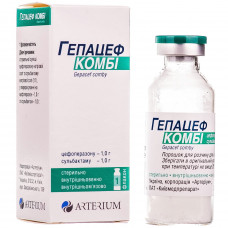 Gepatsef of a komba of a time. for solution for infection. 1g/1g fl. 2 g No. 1