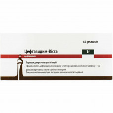 Tseftazidim-Vista time. for solution for infection. 1 g fl. No. 10