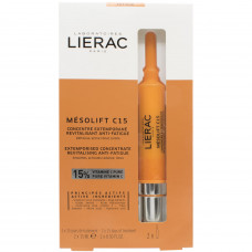 Concentrate for the person LIERAC (Liyerak) Mezolift of C15 of revitaliziruyushchiya against signs of fatigue of skin, 15% of vitamin C, 2 bottles on 15 ml