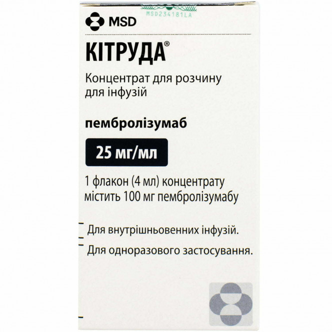 Kitruda konts. for solution for inf. 25mg/ml fl. 4 ml No. 1