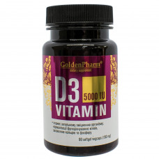 Capsule D3 5000 ME vitamin on 150 mg an additional source of D3 vitamin packing of 90 pieces