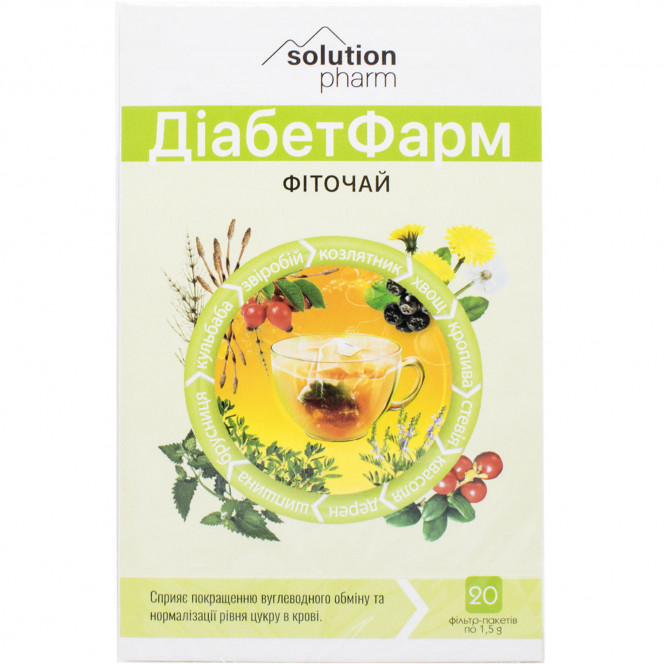 Диабет Фарм фиточай фильтр-пак. 1,5г №20 Solution Pharm