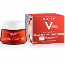 Cream for the person VICHY (Vichy) Liftaktiv Collagen night anti-aging z efekty corrections of wrinkles, giving of elasticity and recovery of skin of 50 ml