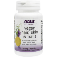 Complex for hair, skin and nails vegetable NOW (Nau) Vegan Hair, Skin & Nails (The vegan hair a skin and neyls) capsules of 30 pieces