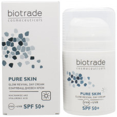 Крем для лица BIOTRADE Pure Skin (Биотрейд Пуэ Скин) ревитализирующий дневной против первых признаков старения SPF 50+ 50 мл