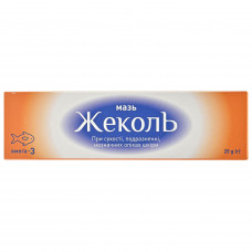 Zhekol cosmetic on skin care at dryness, irritation and insignificant burns of skin ointment of 25 g